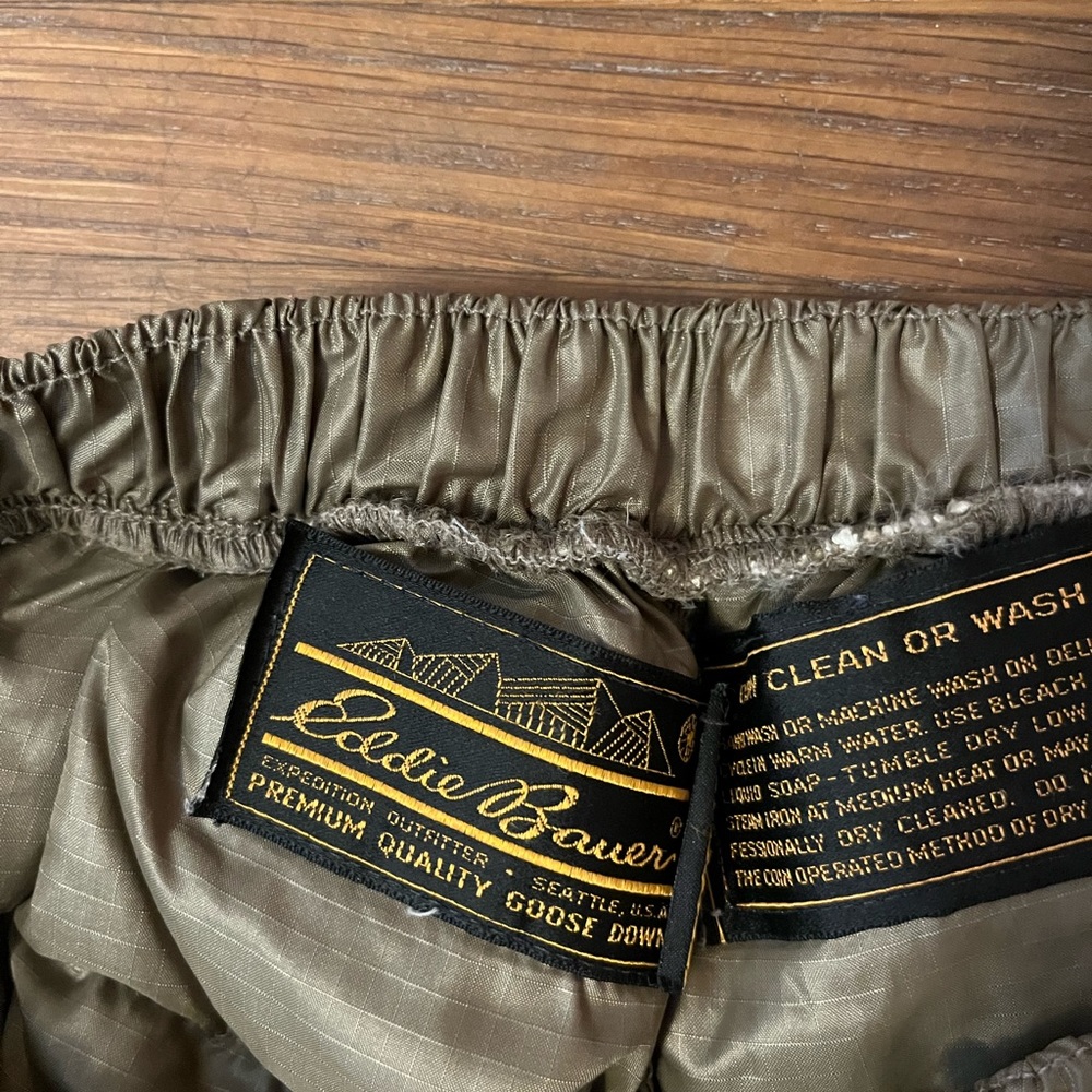 VINTAGE Eddie Bauer goose down pants. - Picture 4 of 9